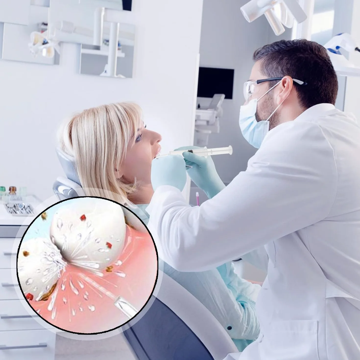 5 szt. Strzykawka z zakrzywioną końcówką, do czyszczenia zębów i kamieni migdałkowych, 12 ml, bezpieczny materiał, dokładne dostarczenie, przenośna, szerokie zastosowanie