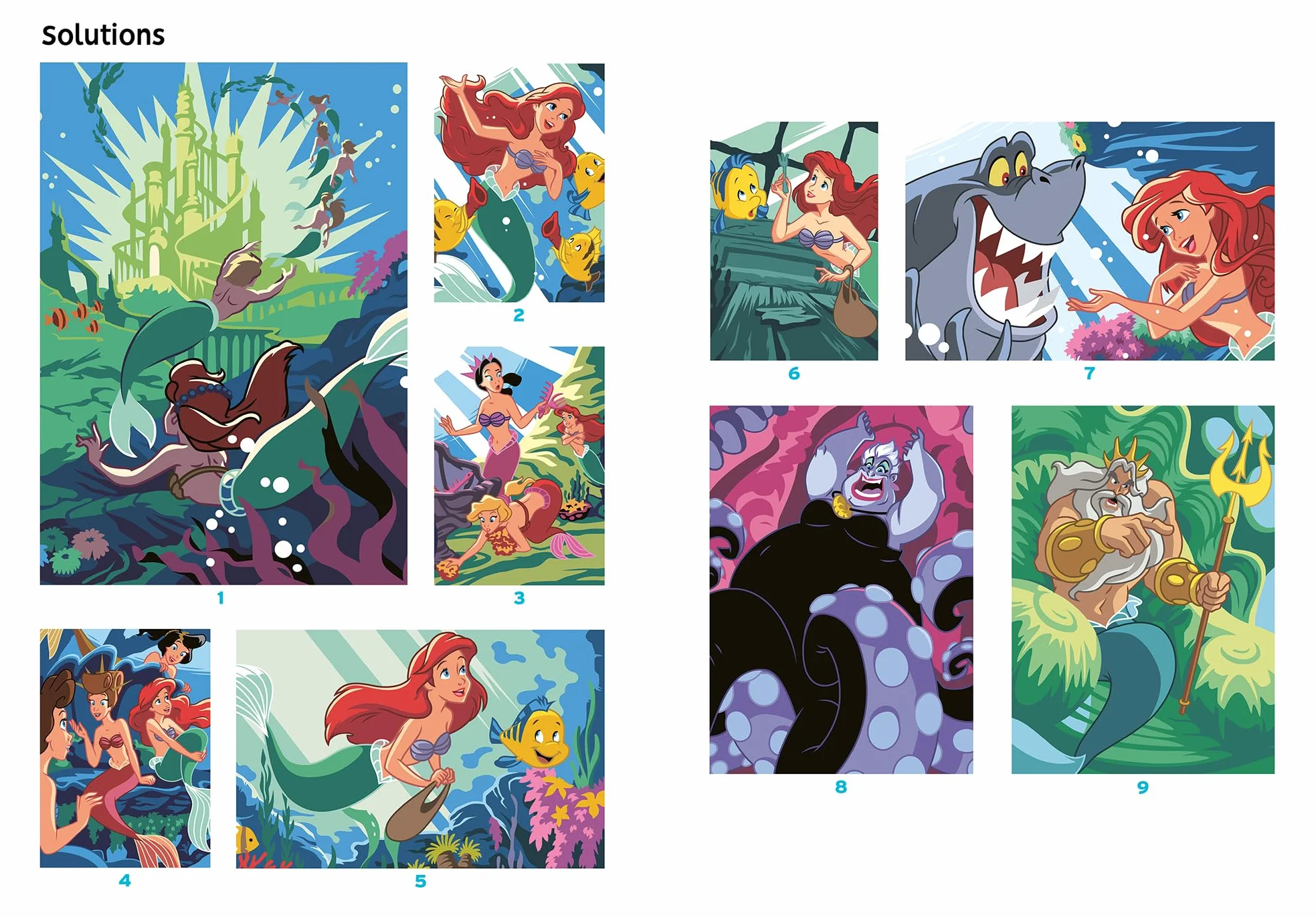 Coloriages Mystères Disney Spécial Film La Petite Sirène 50 coloriages mystères inédits