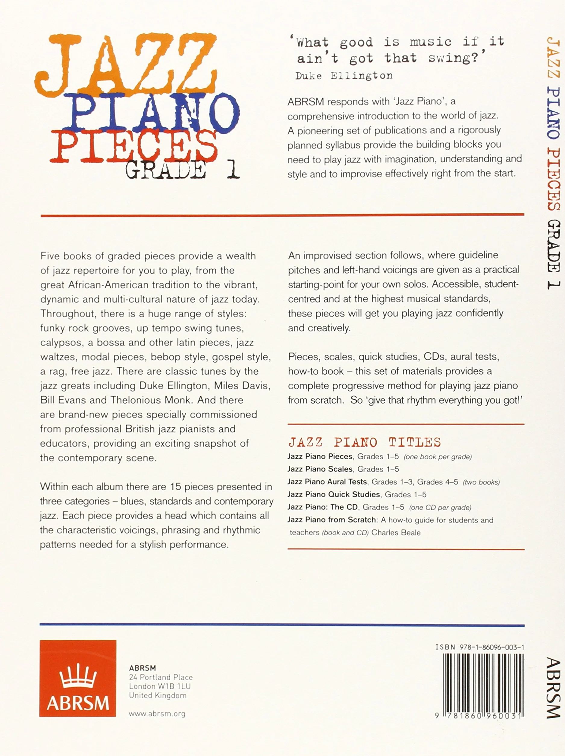 ABRSM Jazz Piano Pieces Grade 1