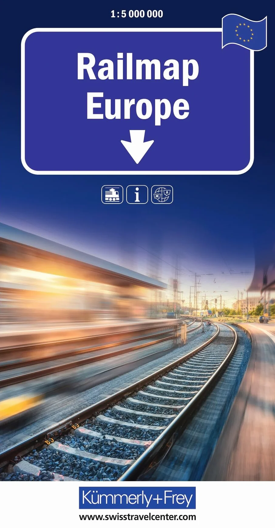 Kümmerly+Frey Europa Railmap 1:5 Mio. – Praktisch, übersichtlich für Bahnreisende
