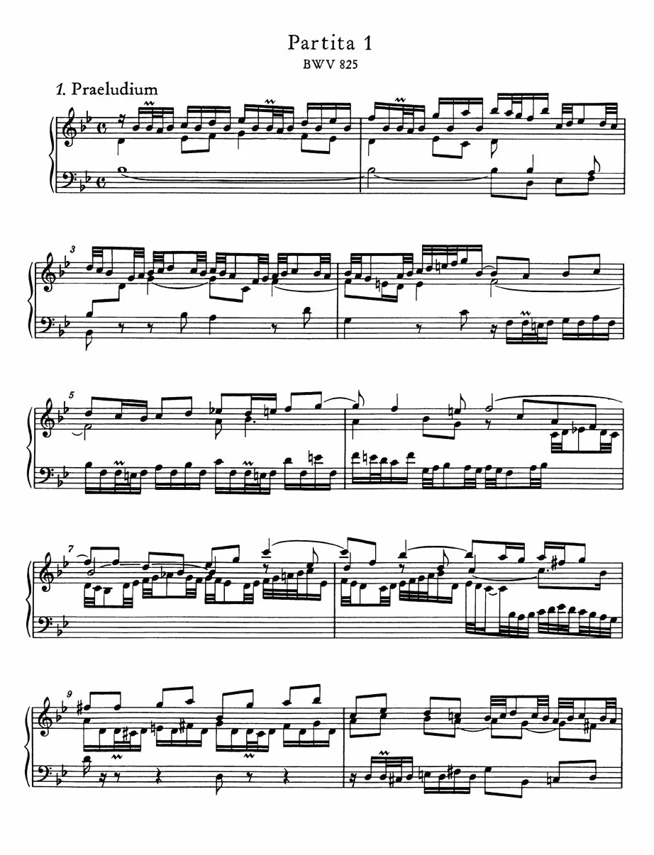 Partitas BWV 825-830 Piano
