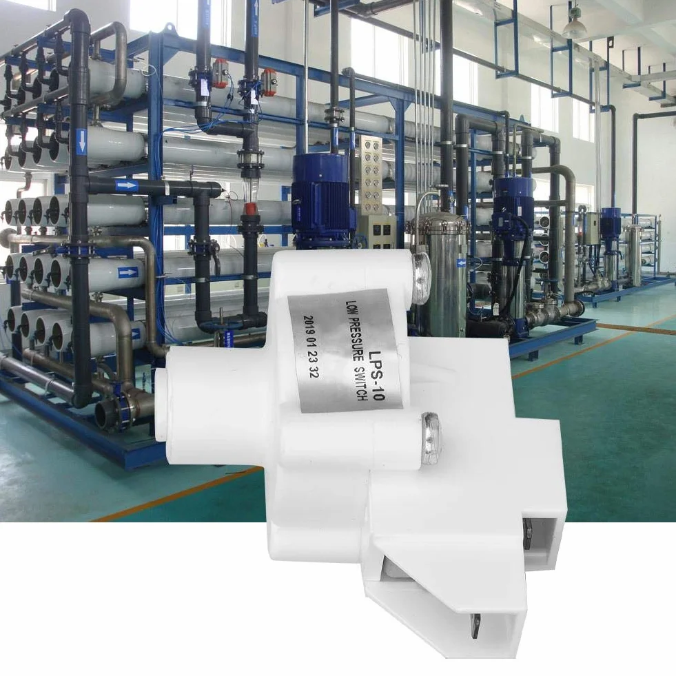 Przełącznik niskiego ciśnienia 1/4" DC 24 V do pompy RO odwrócona osmoza 0,01 MPa