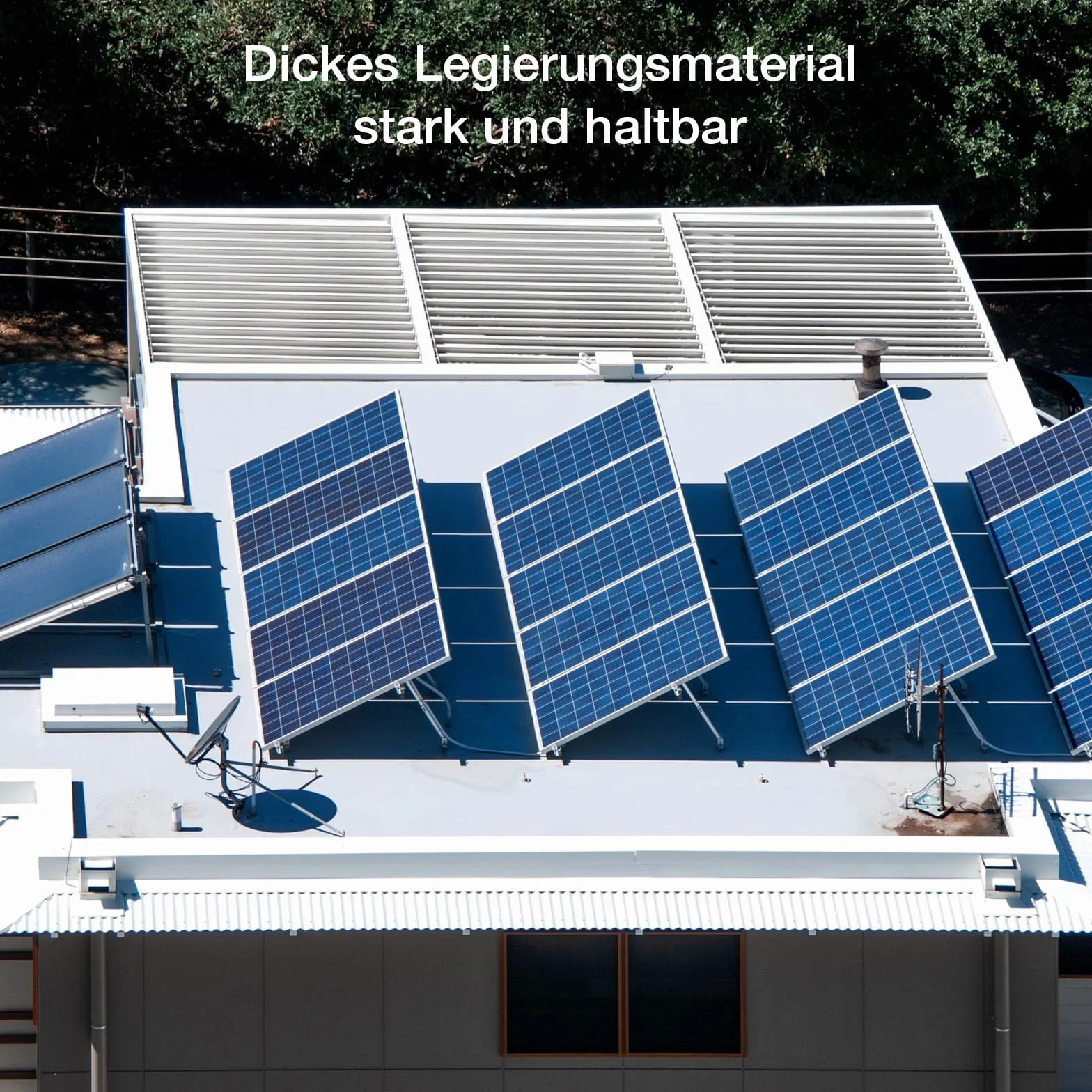 Uchwyt na moduł solarny, płaski dach balkonowy, uchwyt fotowoltaiczny 15°-30°, indywidualnie regulowany profil aluminiowy, mocowanie do płaskiego dachu, ściany, łodzi