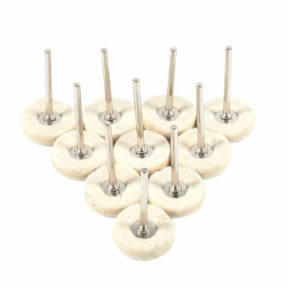 Ruedas de pulido de fieltro 25 mm, 10 sztuk, para taladro amoladora herramienta rotativa