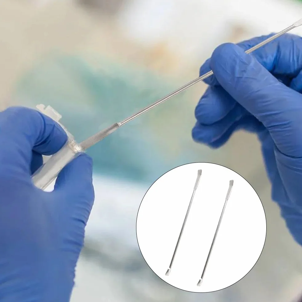 Szpatułka laboratoryjna ze stali nierdzewnej 20 cm, łyżka do próbki, narzędzie laboratoryjne, 2 sztuki