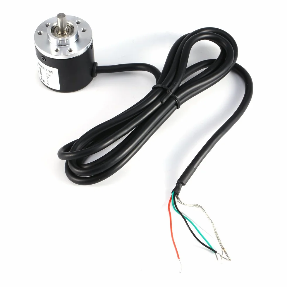 Enkoder Fotoelektryczny Inkrementalny 600 P/R 5V-24V AB 2-fazy Wał 6mm