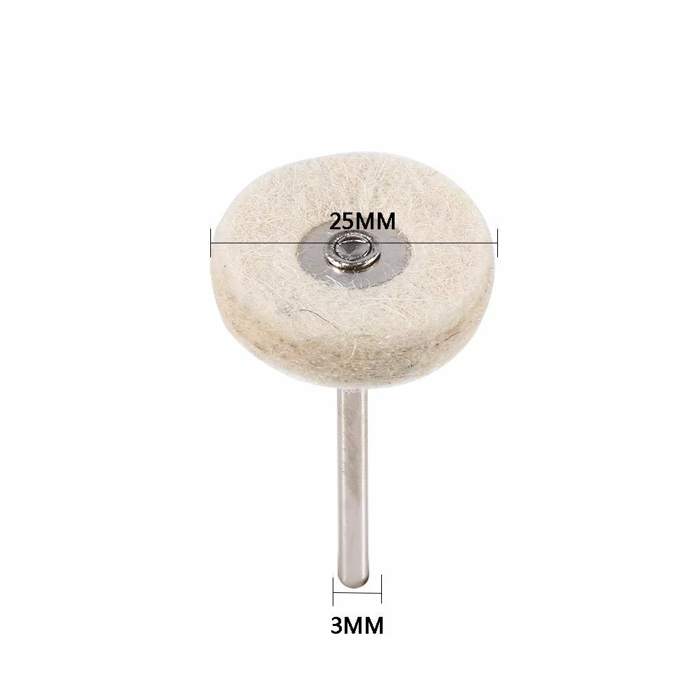 Ruedas de pulido de fieltro 25 mm, 10 sztuk, para taladro amoladora herramienta rotativa