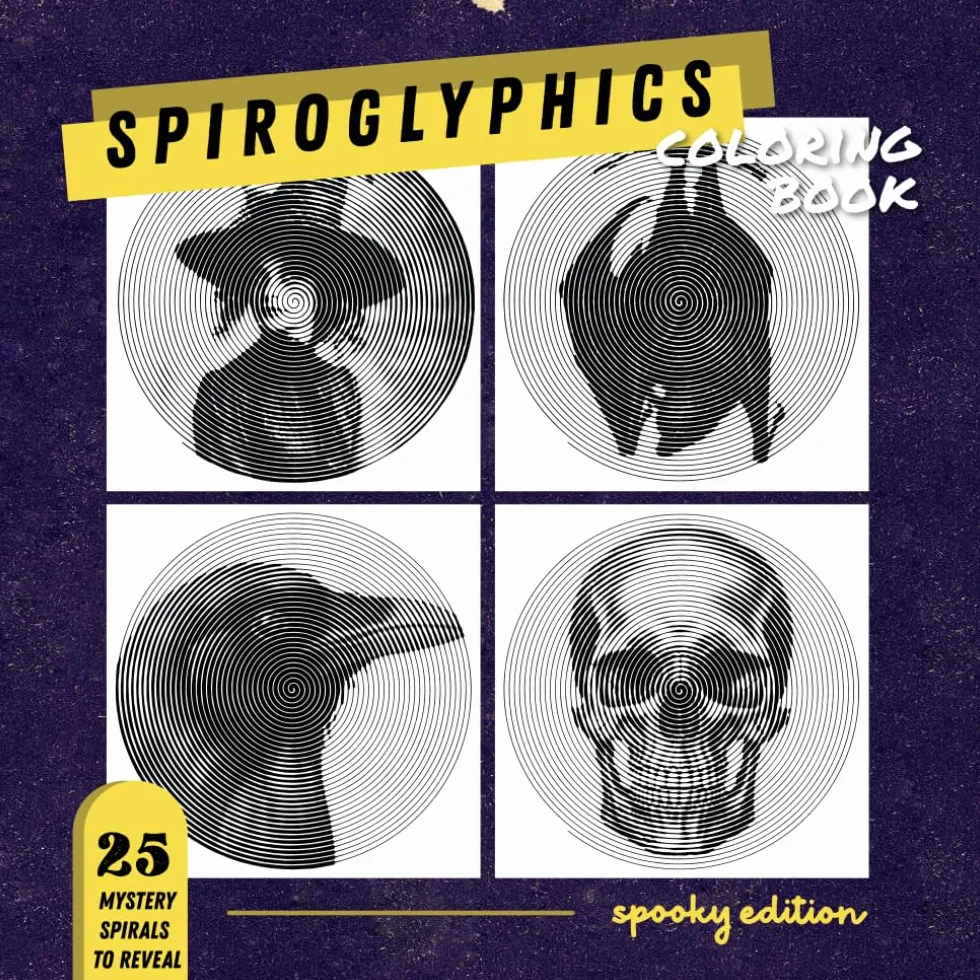 Spiroglyphics Coloring Book: Spooky Spirals - 25 Mystery Spirals for Adults