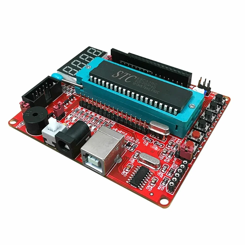 STC89C52 płytka rozwojowa 51 mikrokontrolerów C51 USB programowalna płyta kontrolera 8051 MCU z kablem USB