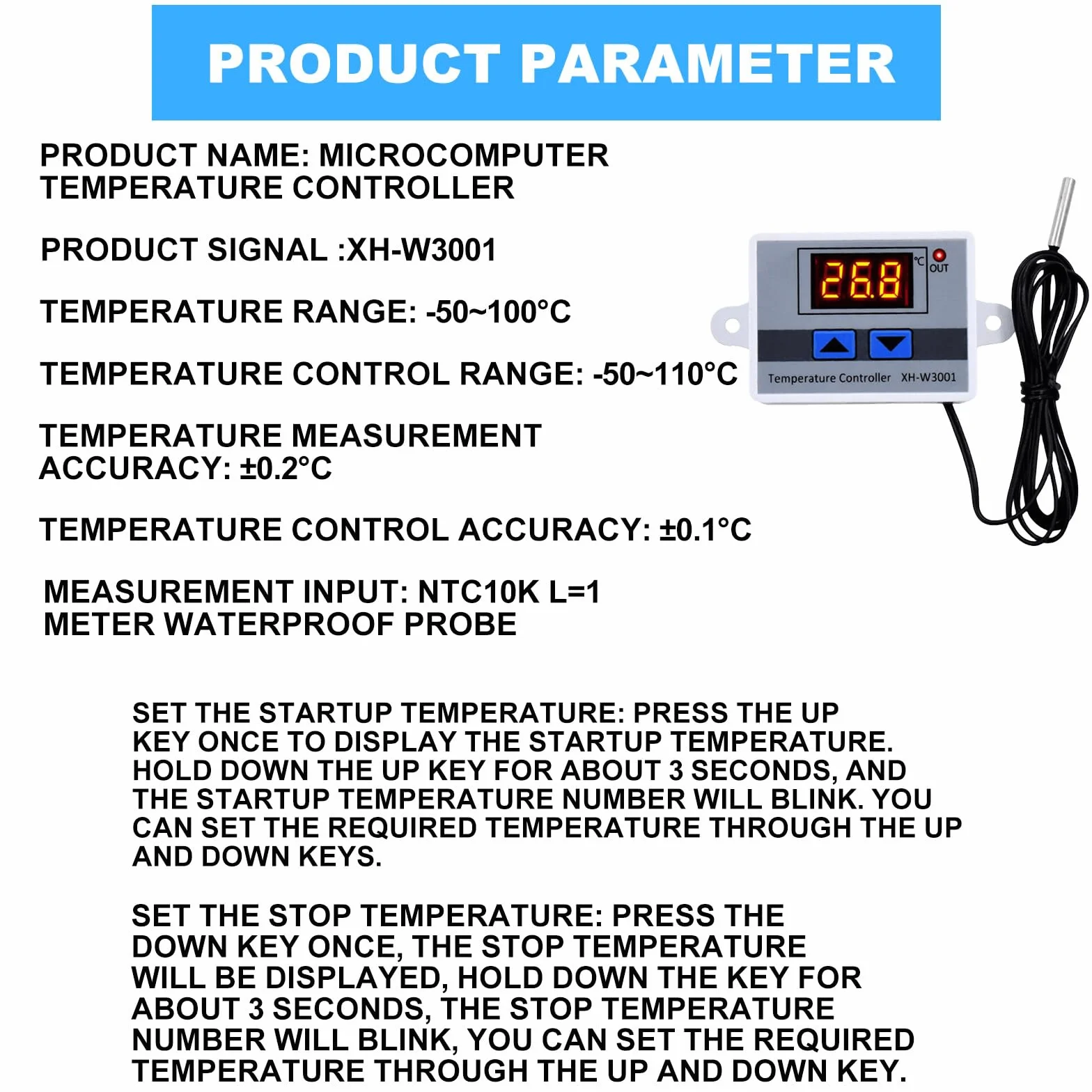 3 cyfrowe regulatory temperatury, AC 110 V-220 V, cyfrowy wyświetlacz LCD, mikrokomputer, termostat, sterownik, moduł przełączający, mikrokomputer, regulator termiczny, termopara, termostat