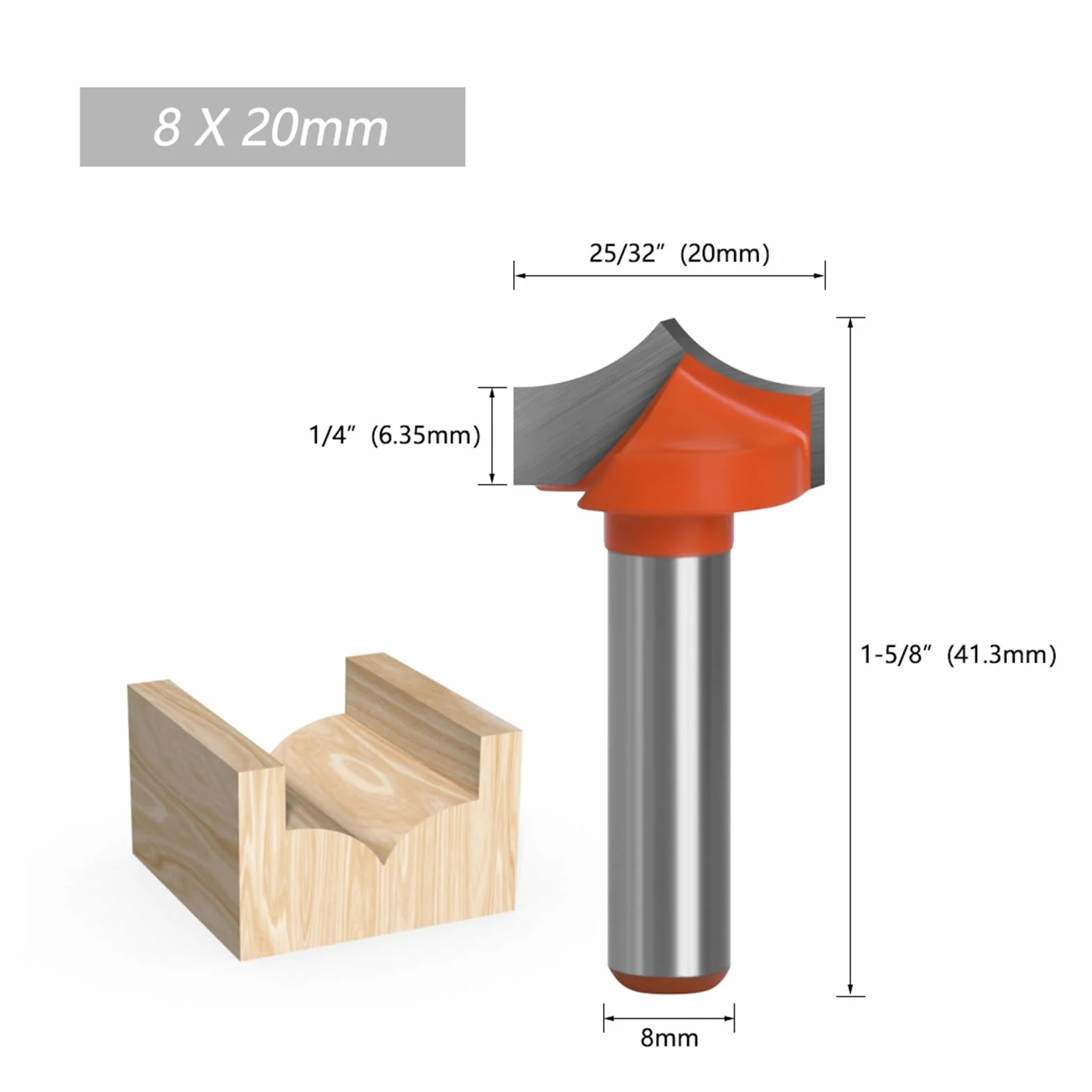 4 sztuk 8mm Shank węglik spiekany okrągły punkt Cut okrągły nos bity Shaker frezy narzędzia frez do drewna do drewna