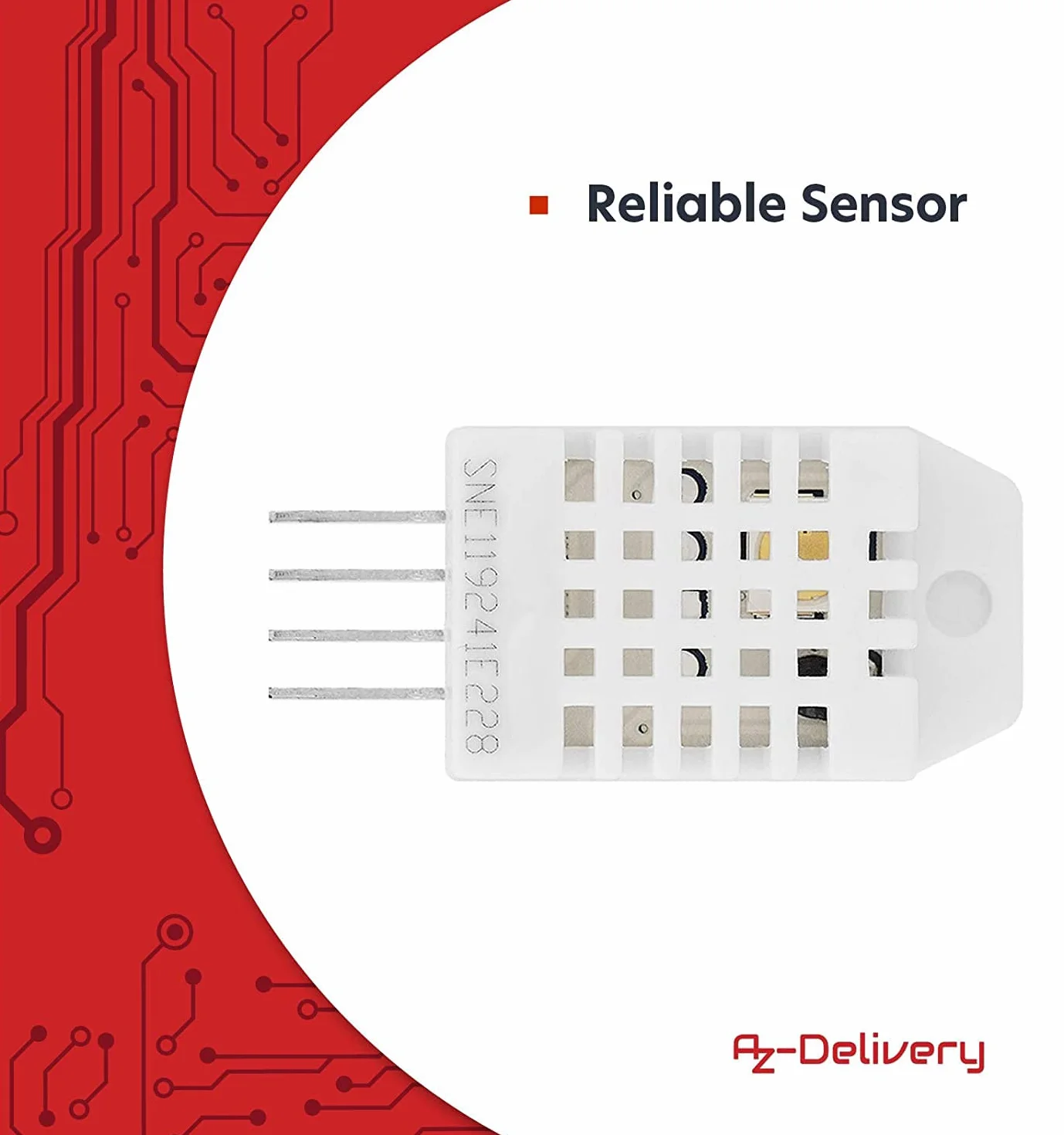 AZDelivery DHT22 AM2302 czujnik temperatury i czujnik wilgotności kompatybilny z Arduino i Raspberry Pi wraz z e-book!