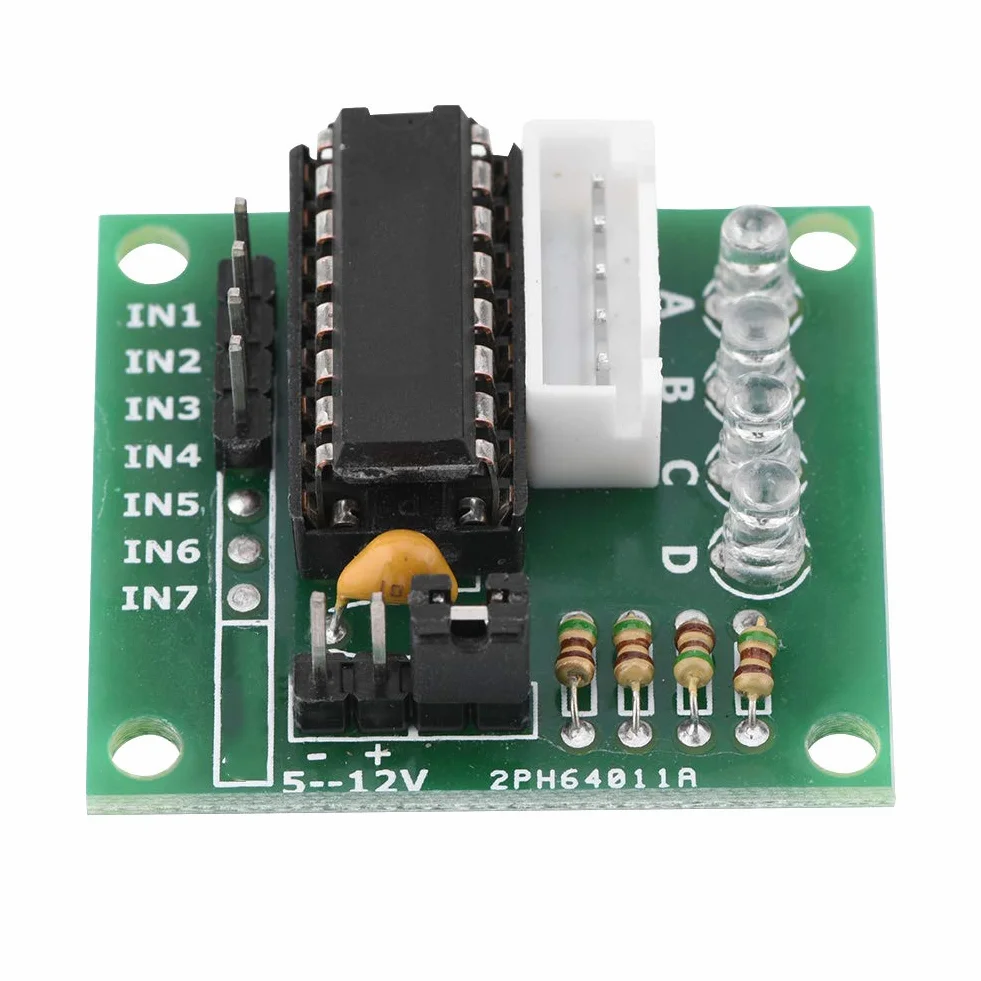 Pissente ULN2003 Sterownik Silnika Krokowego Płytka 5 Sztuk Wysokiej Mocy Chip 4 Fazowy Wskaźnik LED Plug and Play z Interfejsem Rozszerzeń dla Projektów Robotyki