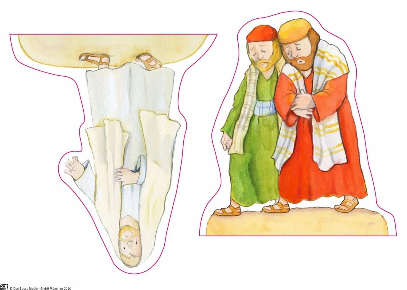 Auf dem Weg nach Emmaus.: Ausgestanzte Figuren zum Spielen und Erzählen. Jesus lebt: Kindern Ostern erklären. Für KITA, Grundschule & Kindergottesdienst.