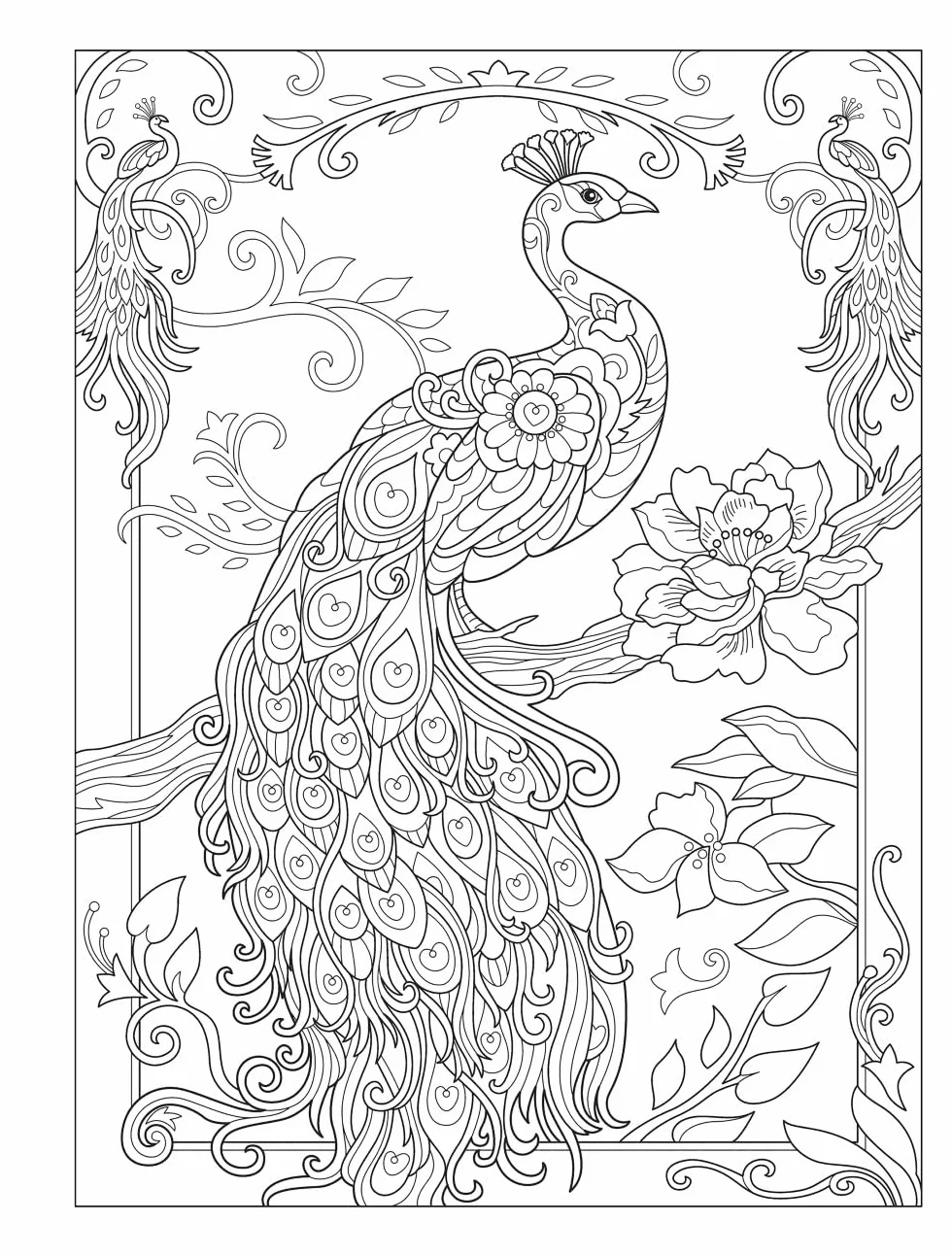 Creative Haven Birds and Blossoms Coloring Book