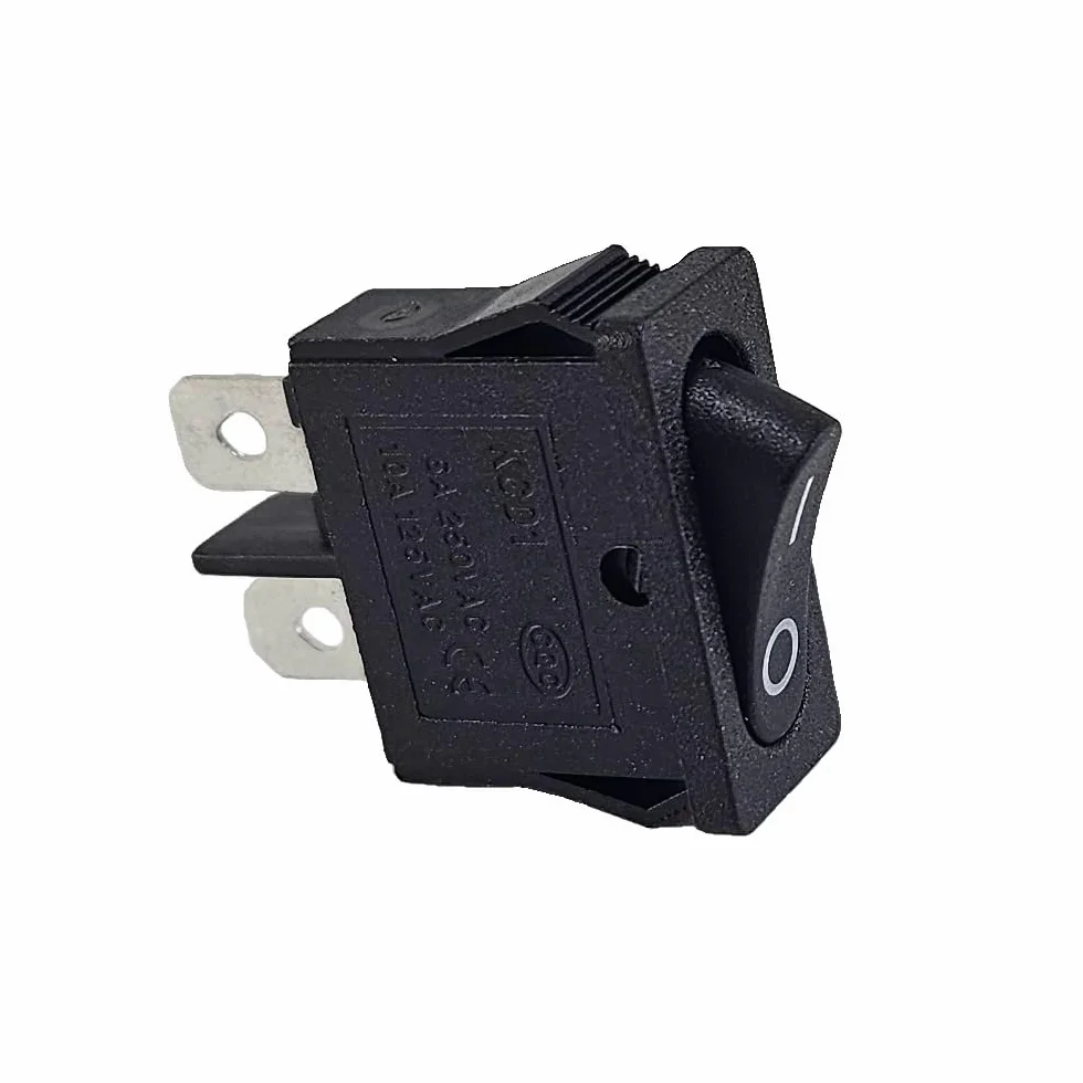 Mini przełącznik kołyskowy 7x19 mm 2-pinowy 250V AC 6A 12V 20A DC ON-OFF czarny