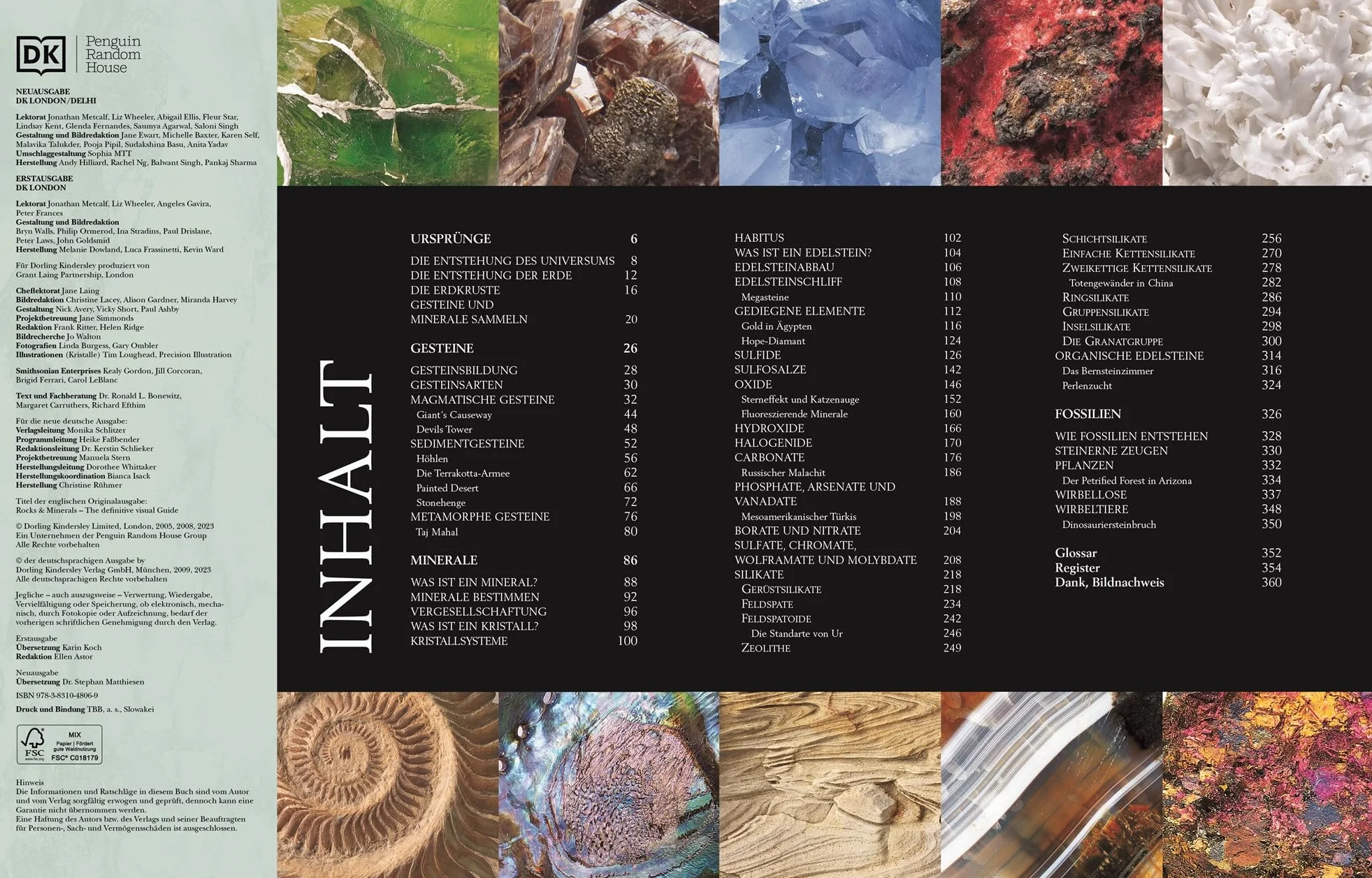 Steine & Mineralien: Über 500 Gesteine, Minerale, Edelsteine und Fossilien - 1200 Farbfotos