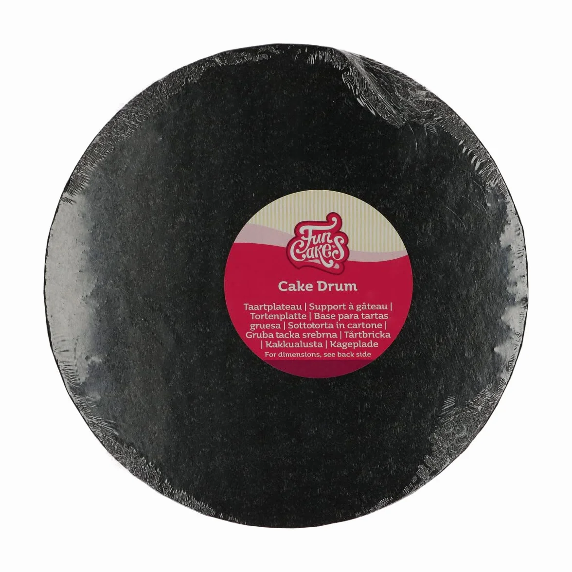 Fun Cakes Podkład pod tort CZARNY 25 cm 12 mm SZTYWNY