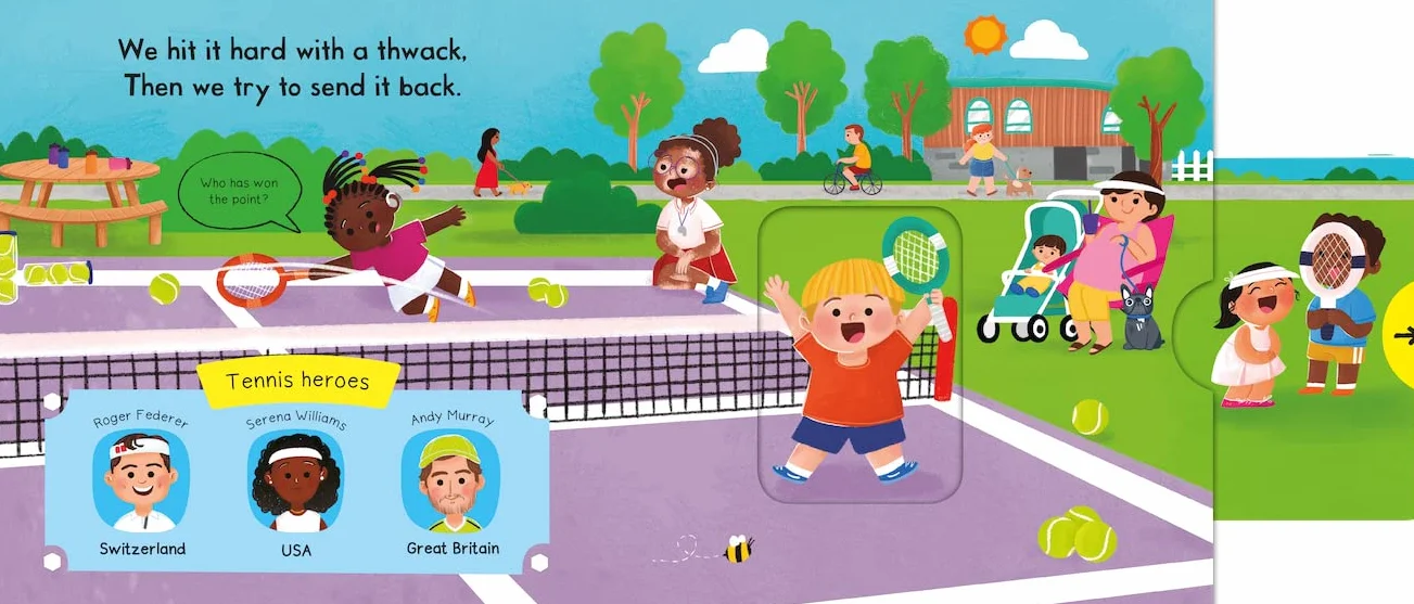 Busy Tennis: A Push, Pull, Slide Book