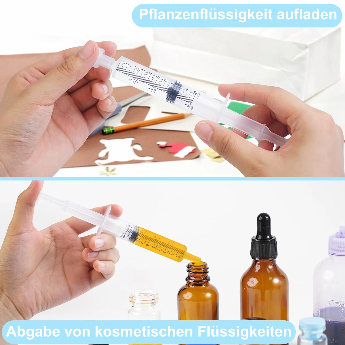 10 opakowań strzykawek z pokrywką, 3 ml, sterylne strzykawki, strzykawka dozująca bez igły, narzędzia do strzykawek z miarką płynu, strzykawki do karmy, do laboratorium, karmienia zwierząt,