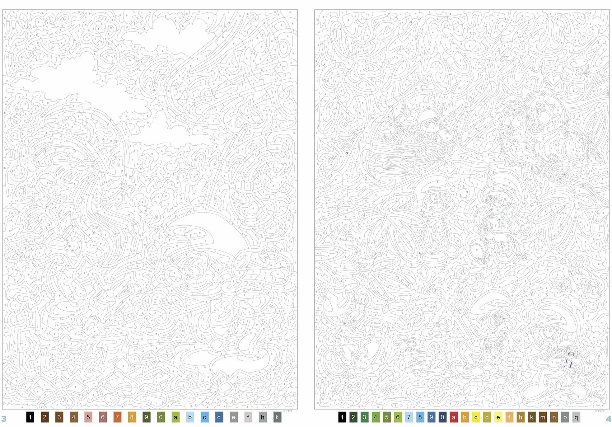 Coloriages mystères - Schtroumpfs