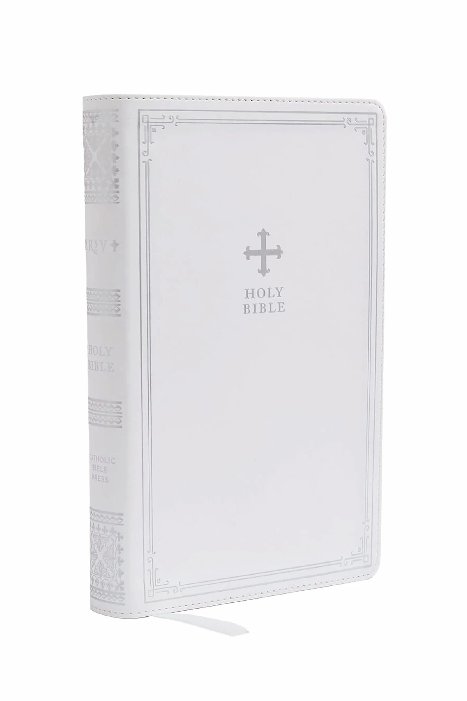 Catholic Bible, Leathersoft, White, Comfort Print, Nrsv, Gift Edition