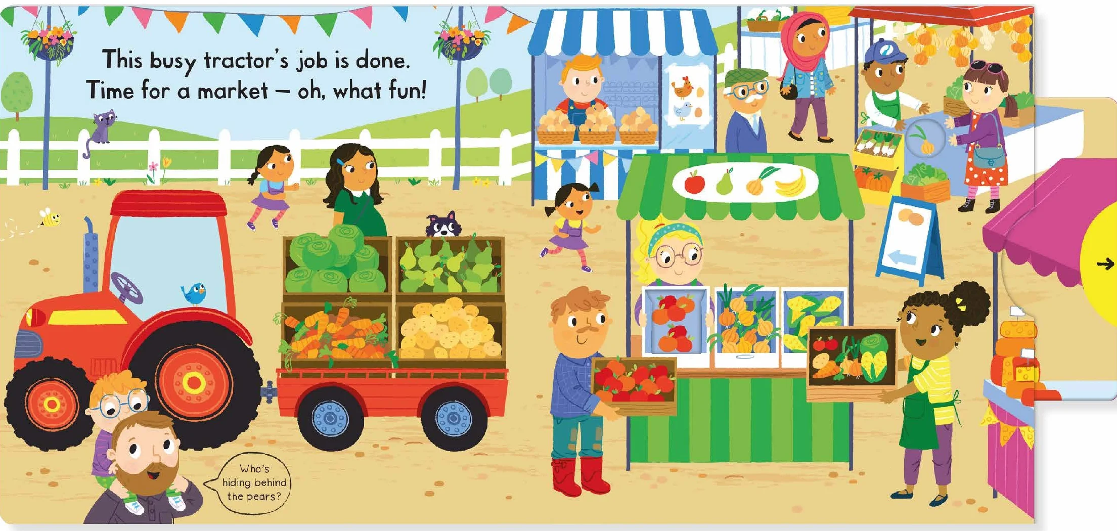 Busy Tractor: A Push, Pull, Slide Book