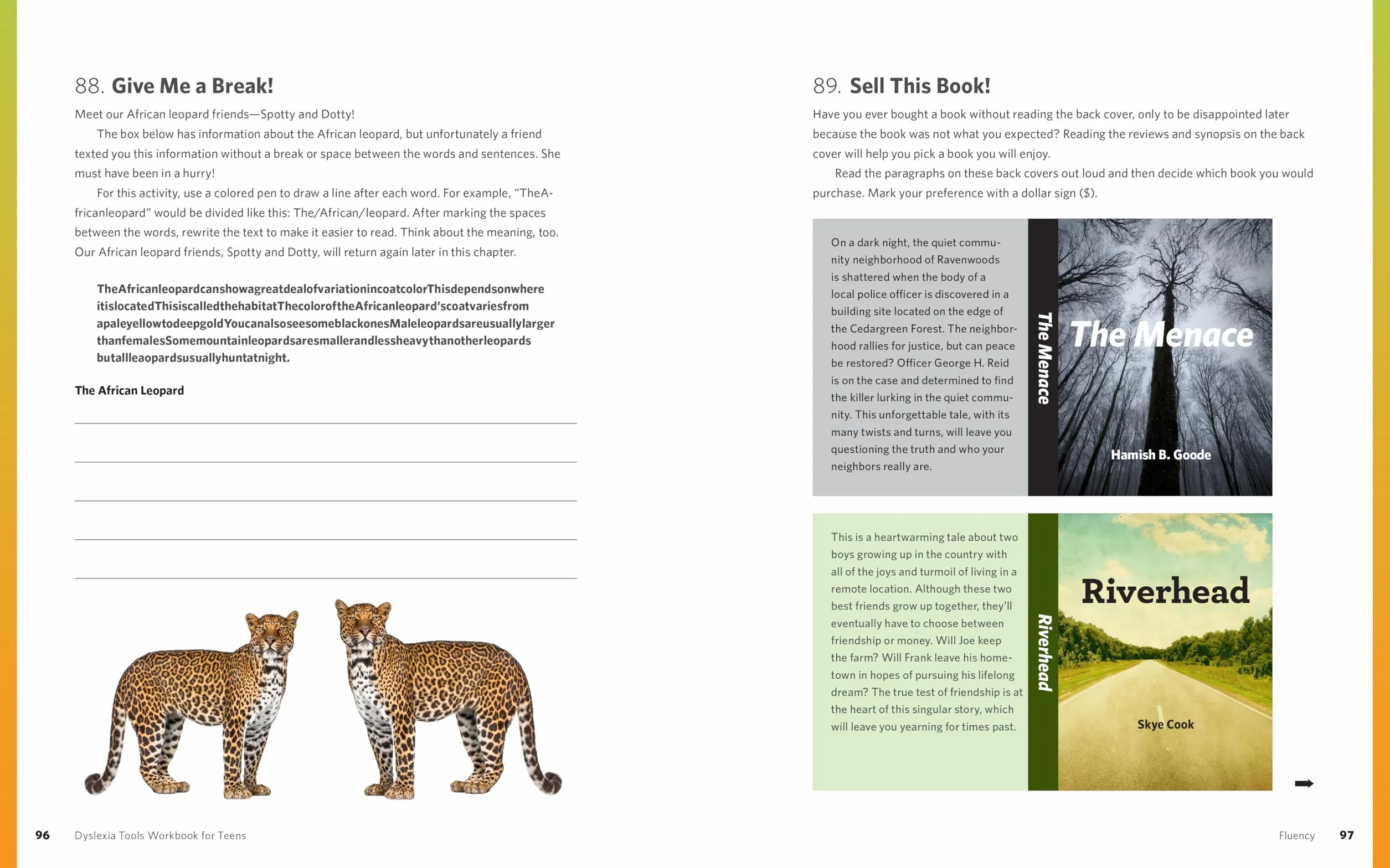 Dyslexia Tools Workbook for Teens: 120 Exercises to Improve Reading Skills
