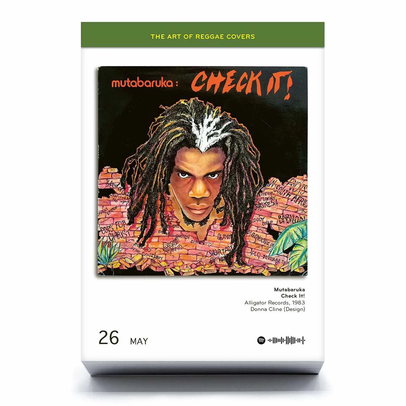 The Art of Reggae Covers: Tagesabreißkalender 366 Best-of Reggae Vinyl Cover Spotify Codes
