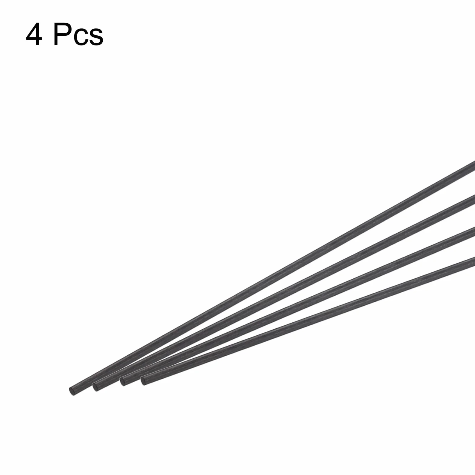 QUARKZMAN Drążek z włókna węglowego, pręt węglowy 1,5 mm x 100 mm do samolotów RC DIY, latawców, rurek do skrzydeł quadkoptera, zestaw 4 szt