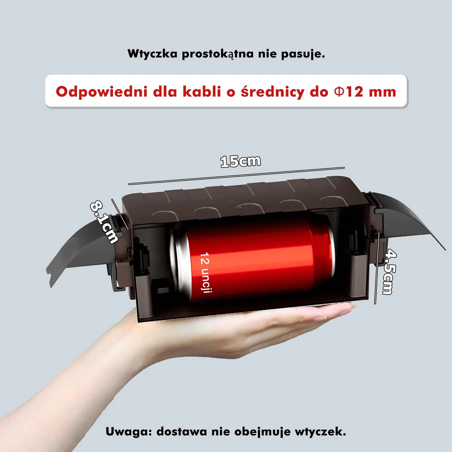 RESTMO Wodoszczelna skrzynka na kable IP55 elektryczna do przedłużaczy gniazd ogrodowych