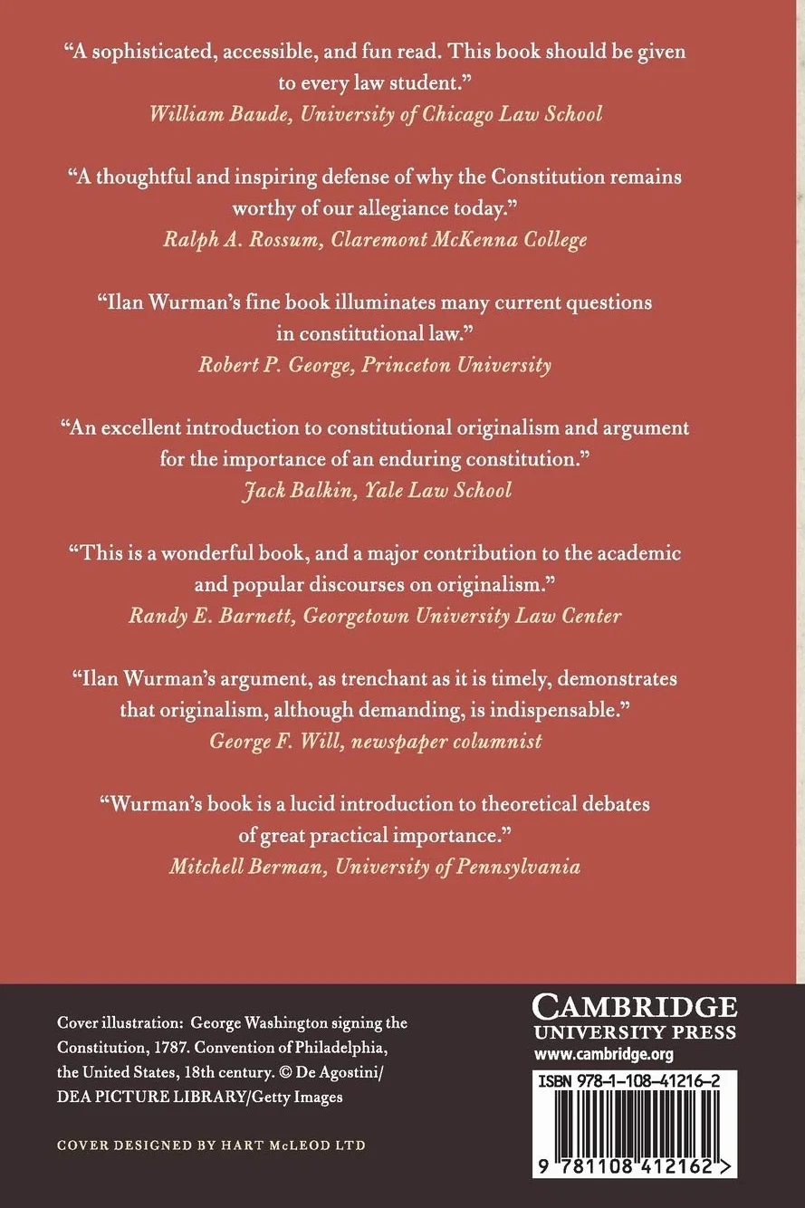 A Debt Against the Living: An Introduction to Originalism