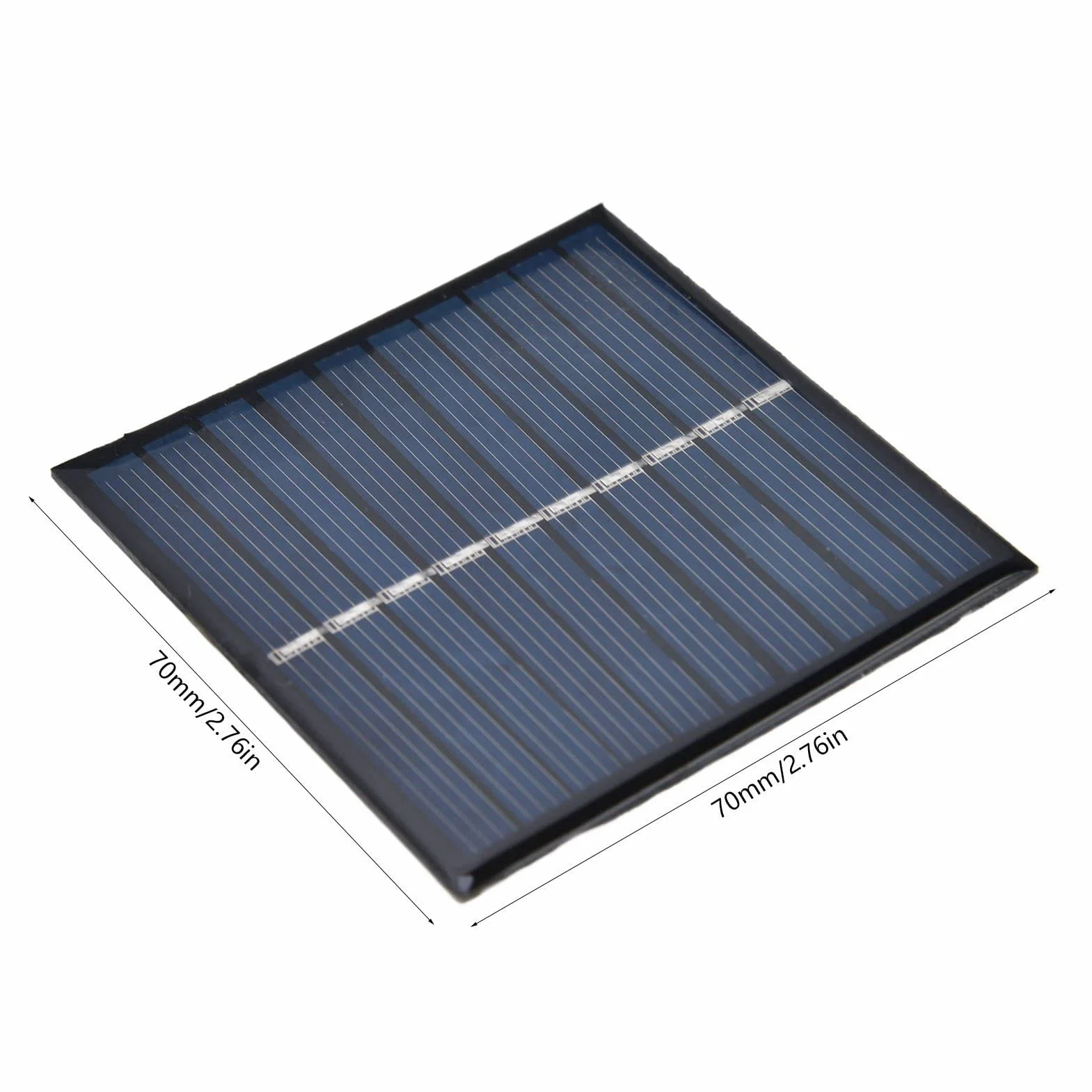 2 Szt. Mini Panel Słoneczny 0.7W 5V 0-140mA, 70x70mm Solarny Panel Epoksydowy Przenośne Zamknięte Ogniwo Słoneczne do Paneli Słonecznych o Małej Mocy