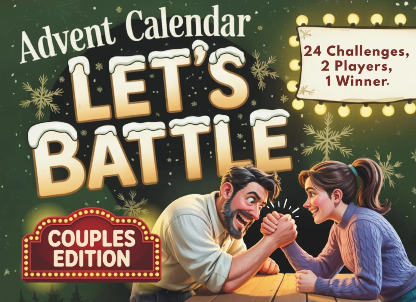 Advent Calendar: The Great Advent Challenge for Couples – Let’s Battle | 24 Days of Interactive Challenges & Brain Games | Fun Gift for Women and Men