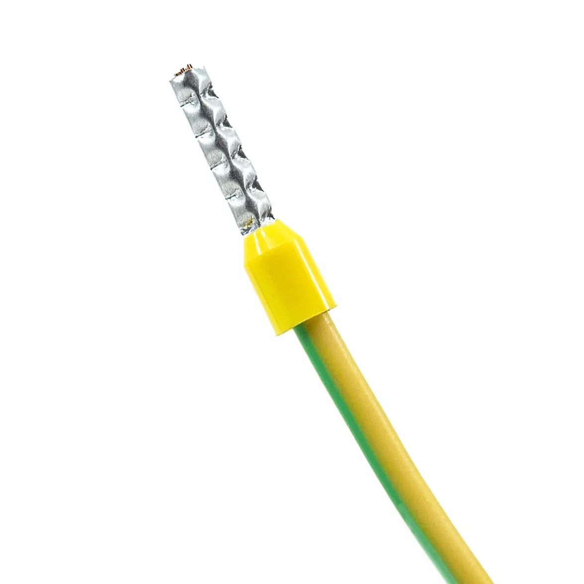 ERKO 100 końcówek kablowych, przekrój przewodu 1,5 mm², długość 12 mm, profesjonalne końcówki kablowe z ocynkowanej miedzi z izolacją poliamidową, złącza kablowe dla elektryków
