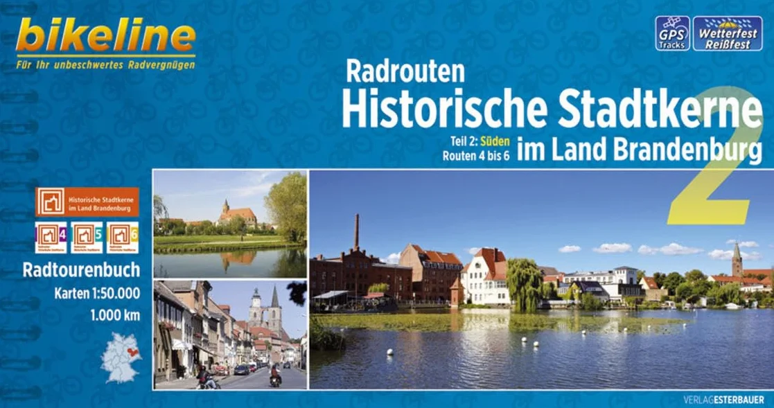 Brandenburg 2 Süden Radrouten Historische Stadkerne Teil 2 Routen 4-6 1:50.000 1.000 km