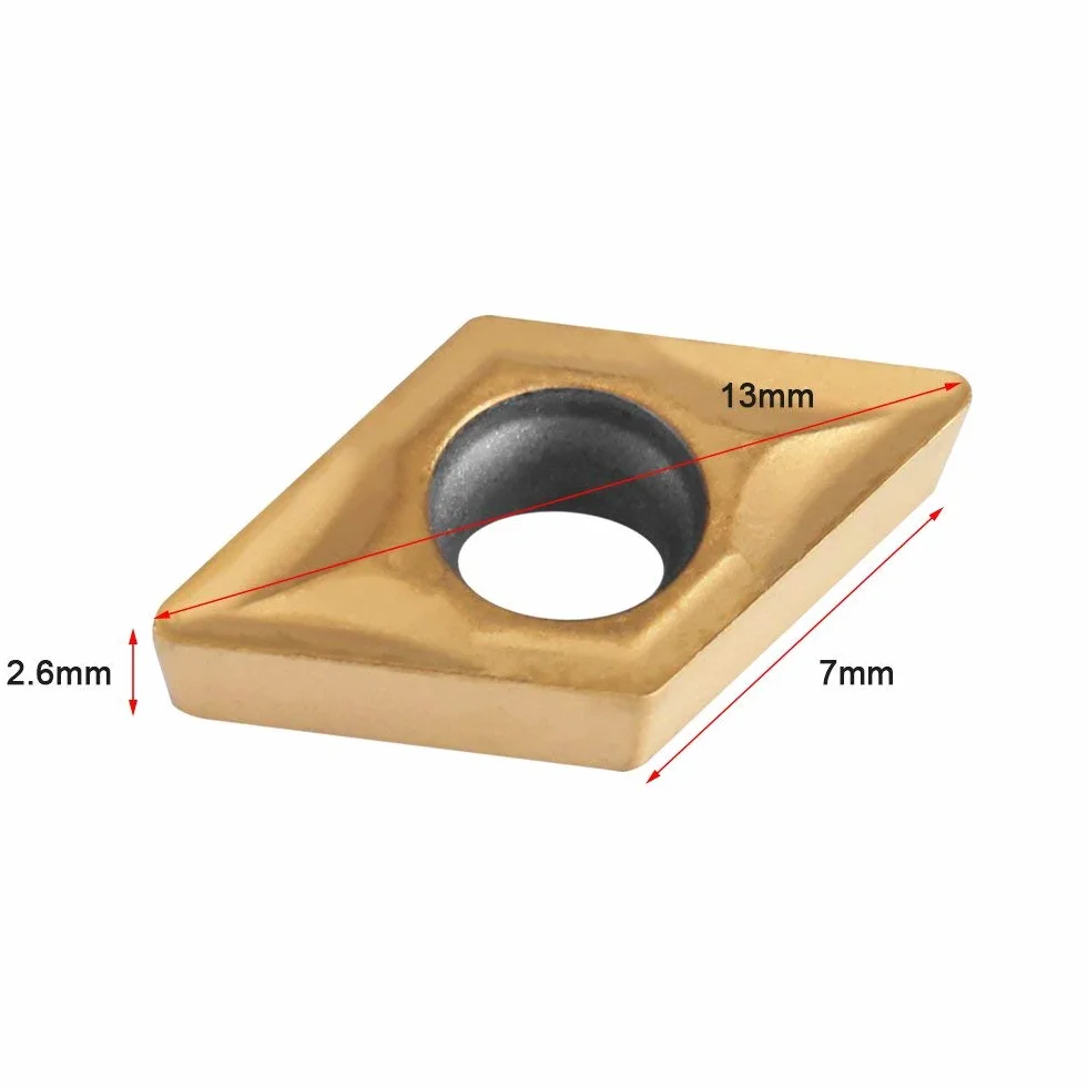 10 sztuk diamentowe frezy z węglika wolframu CNC wymienne tokarki frezarskie wkładki tokarskie z pudełkiem DCMT070204 US735 DCMT51.51 do stali