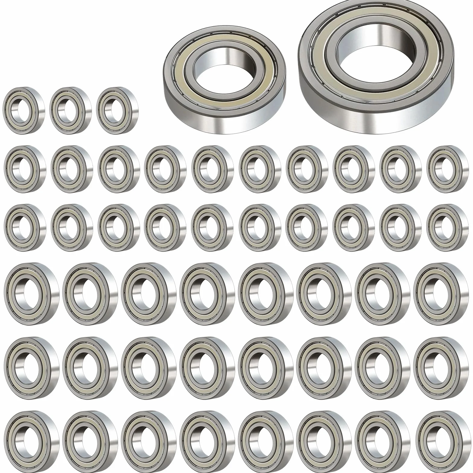 Zestaw 44 łożysk kulkowych 608ZZ 6001ZZ 9x22x7 mm 13x28x8 mm