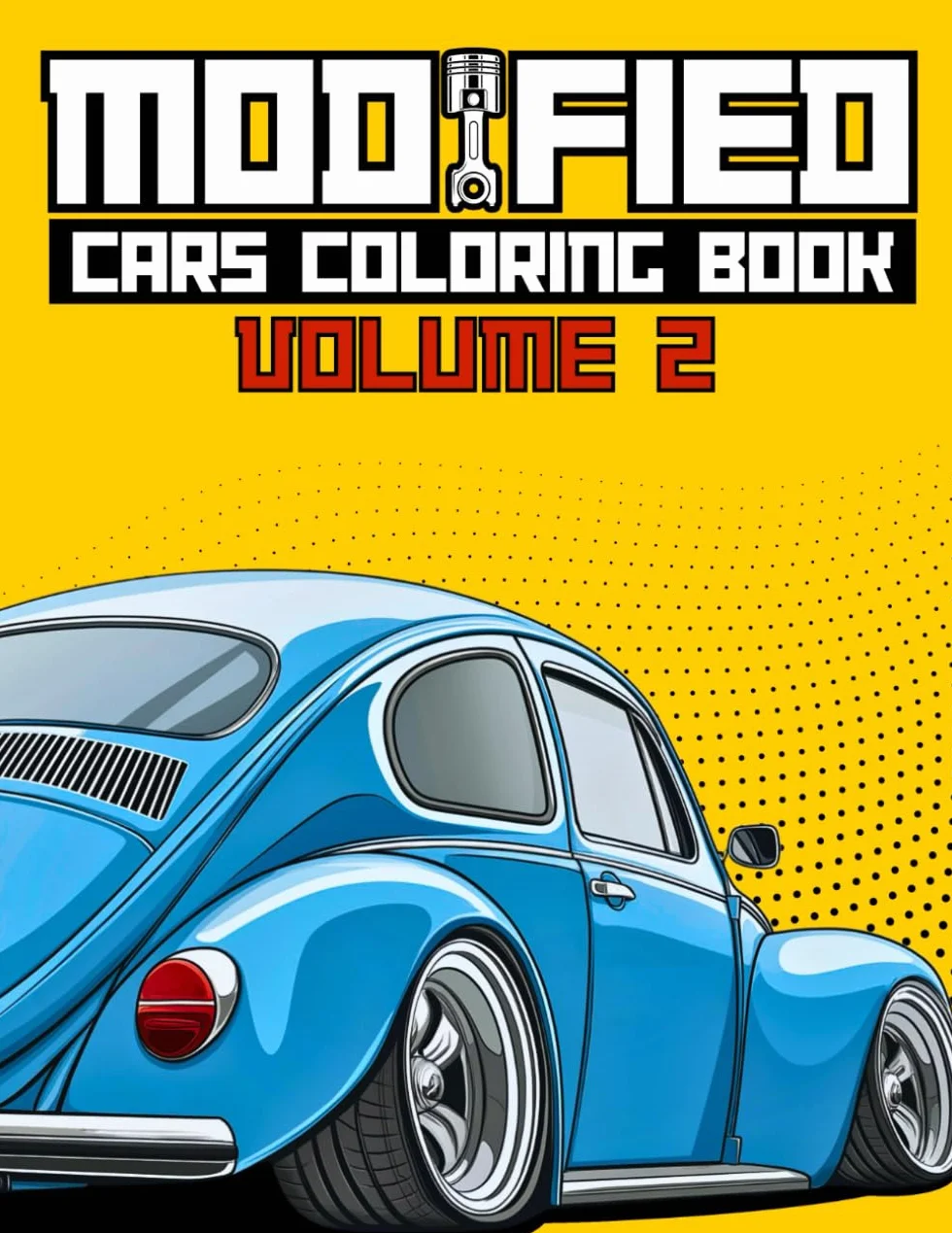 Modified Cars Coloring Book Volume 2: JDM, Retro & Sport Car Illustrations