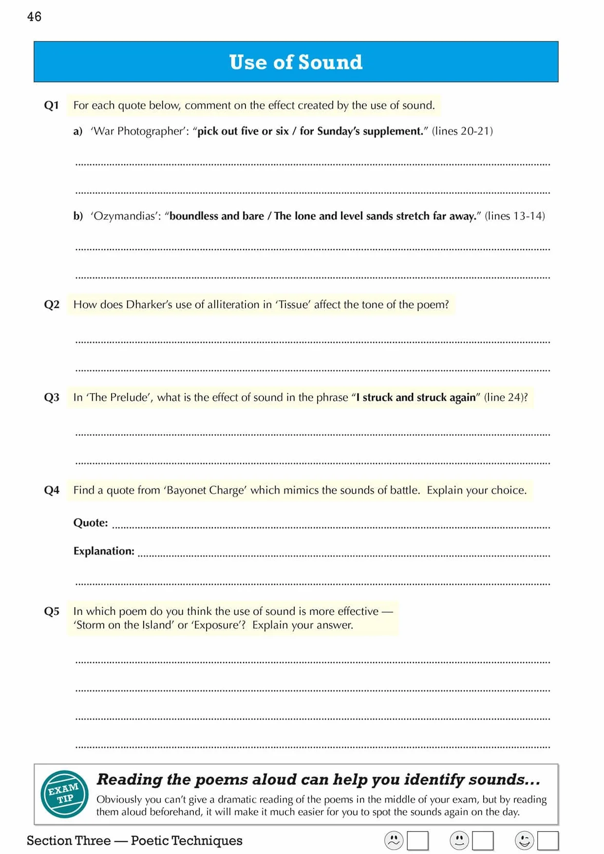 GCSE English Literature AQA Poetry Workbook: Power & Conflict Anthology (includes Answers)