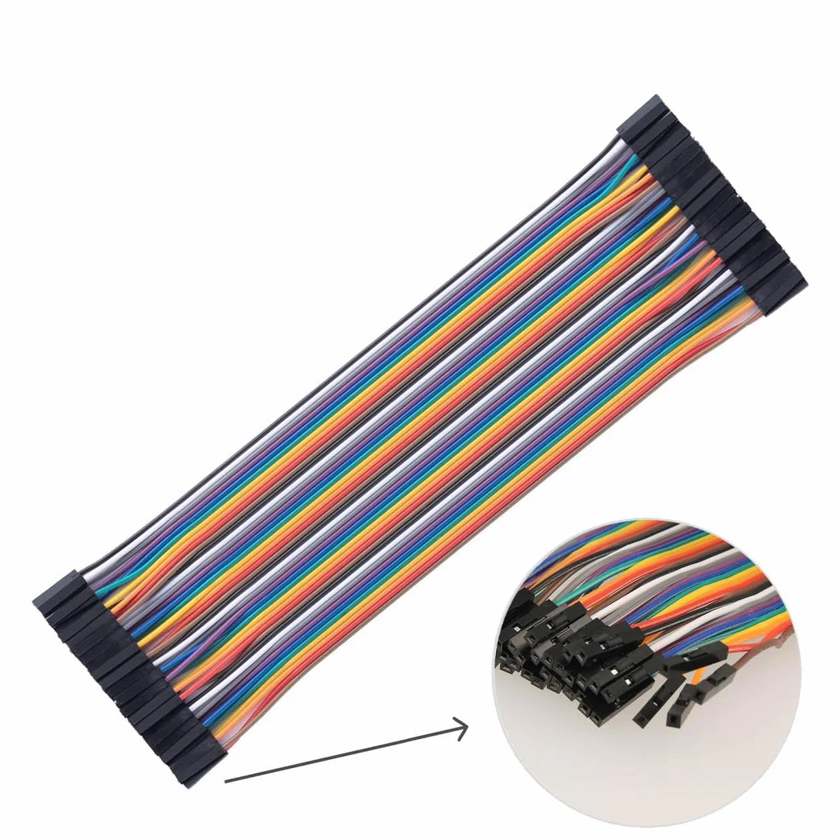 Kabel Dupont żeński 30 cm zworka płytka bazowa