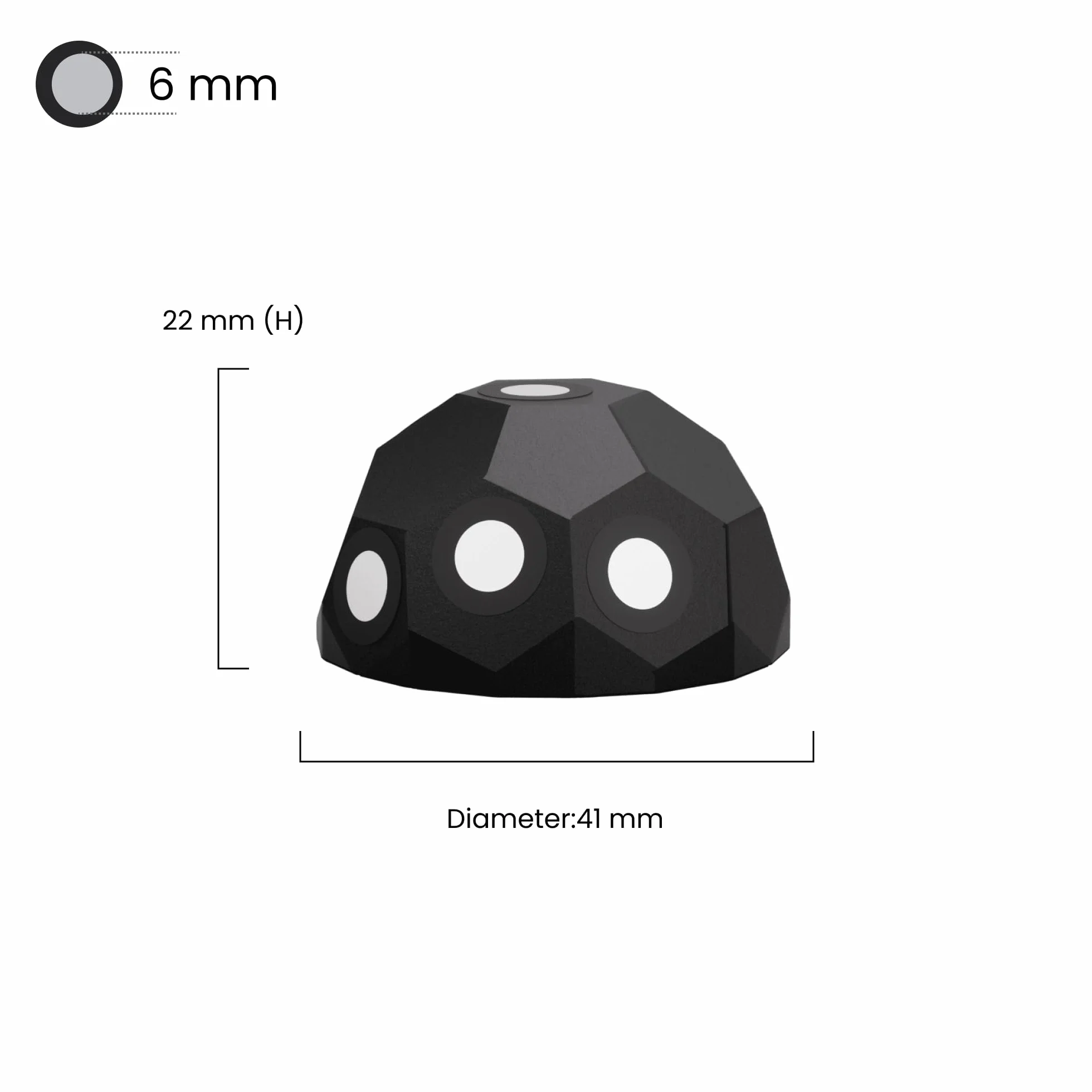 Revopoint 6 Pieces 3D Magnetic Dome Marker Kit for 3D Scanning, 3D Scanning Markers for 3D Scanners, 3D Tracking Dots for Preventing Tracking Loss and Enhance Accuracy, 3D Reference Point Marker