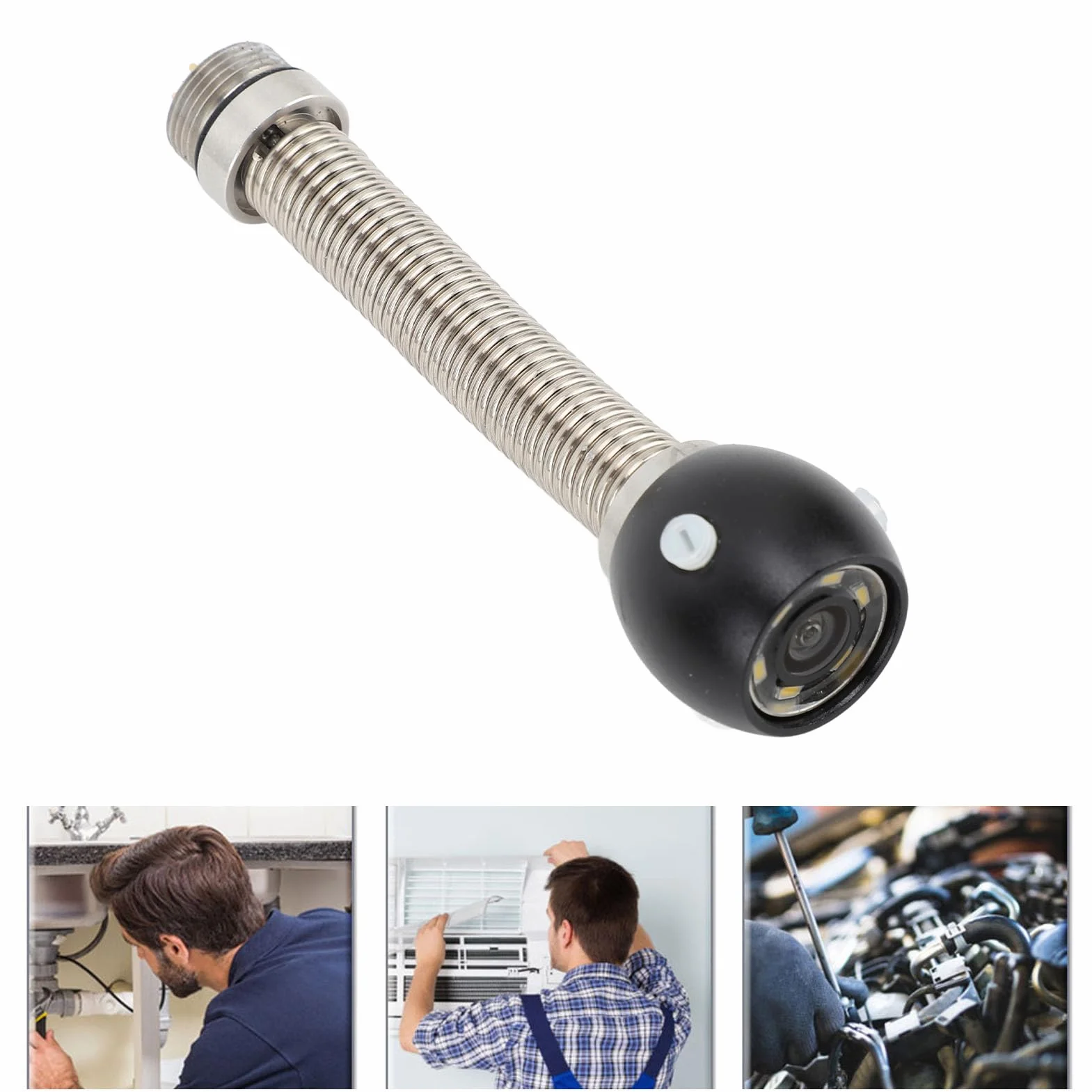 Głowica Kamery do Inspekcji 25mm/1 Cal IP68 Wodoodporna z 6 LED Szerokim Kątem