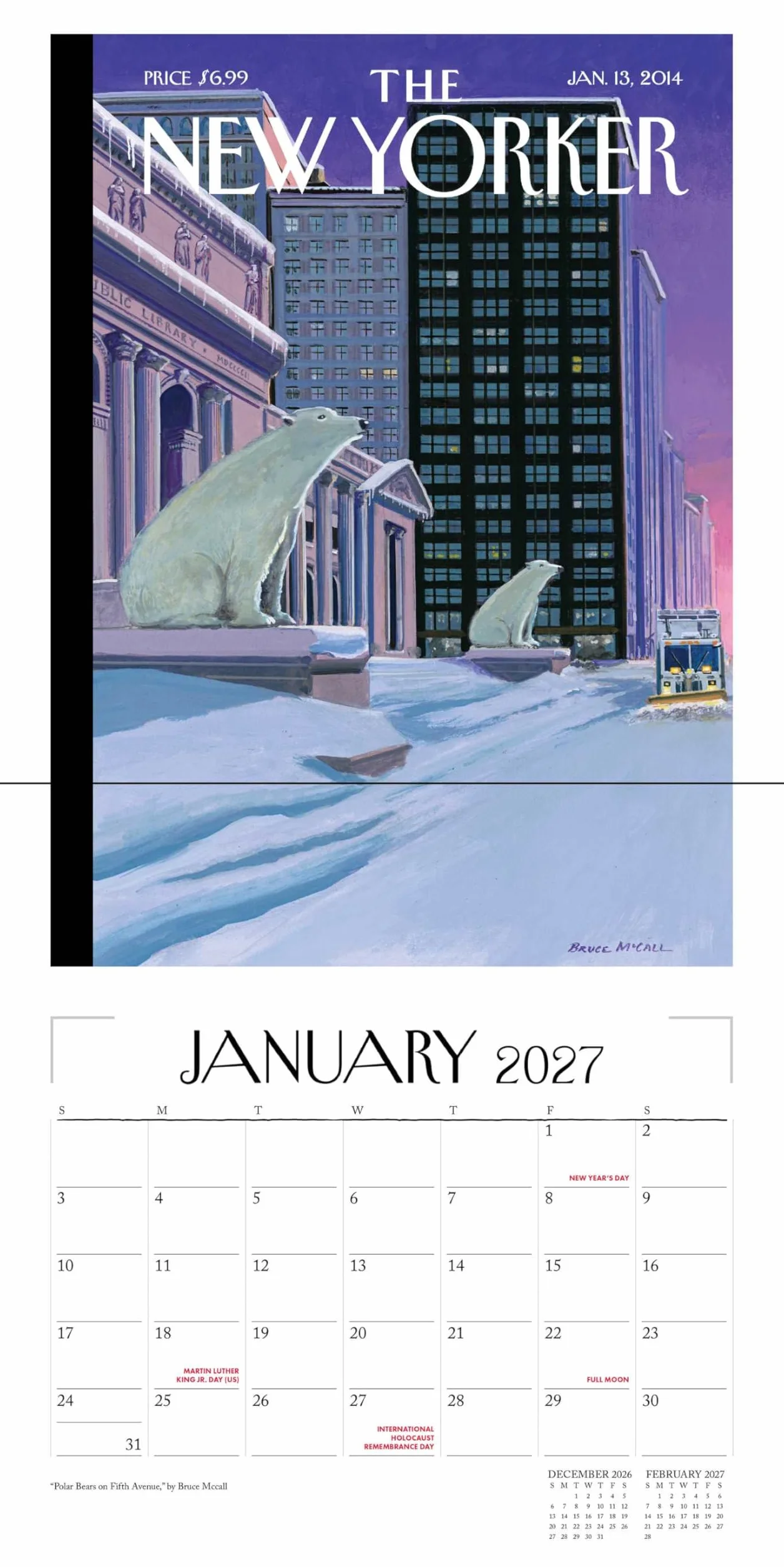 The New Yorker: A City in Covers 2027 Wall Calendar