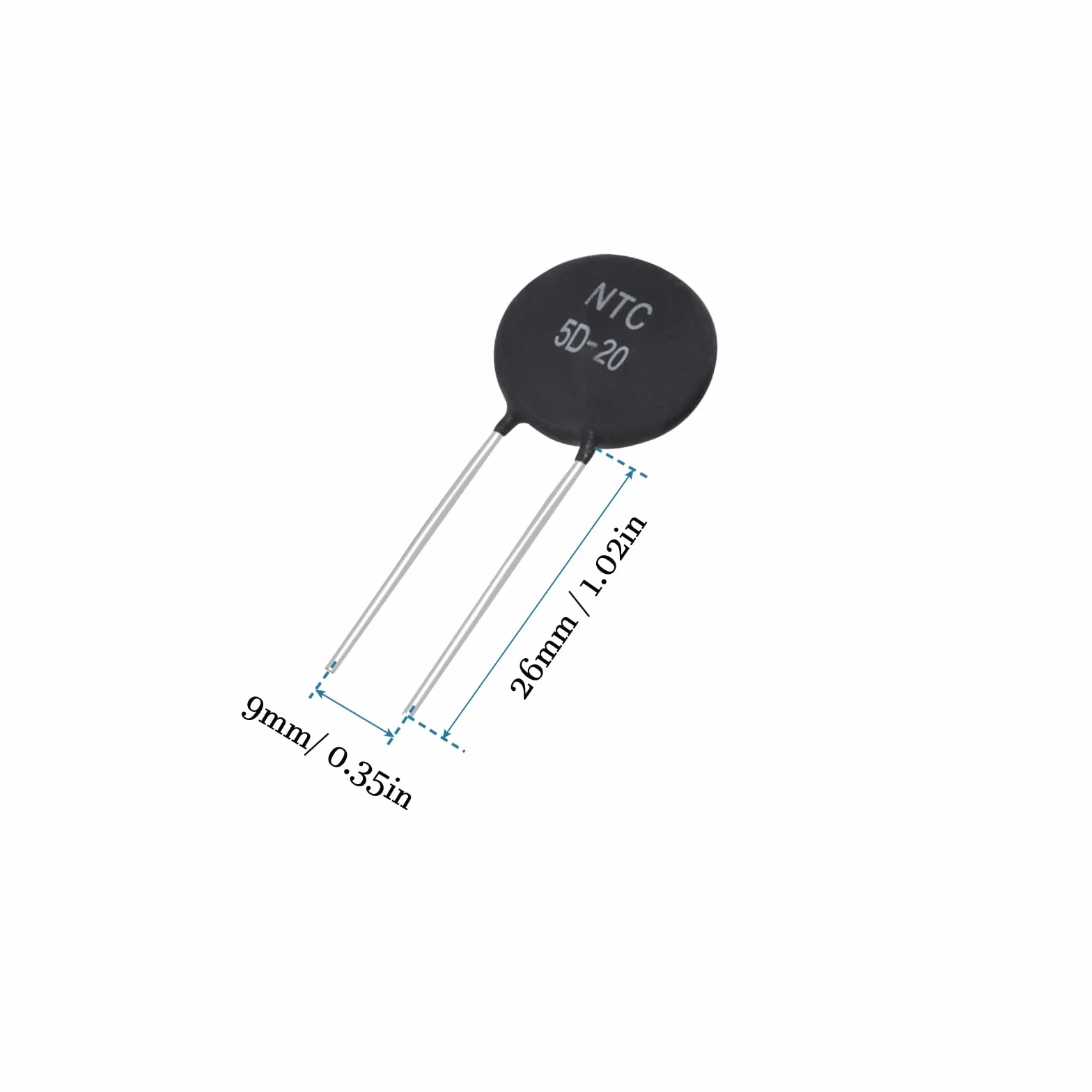 Termistor NTC 5 omów rezystor stabilizator napięcia do ogrzewania i żarówki