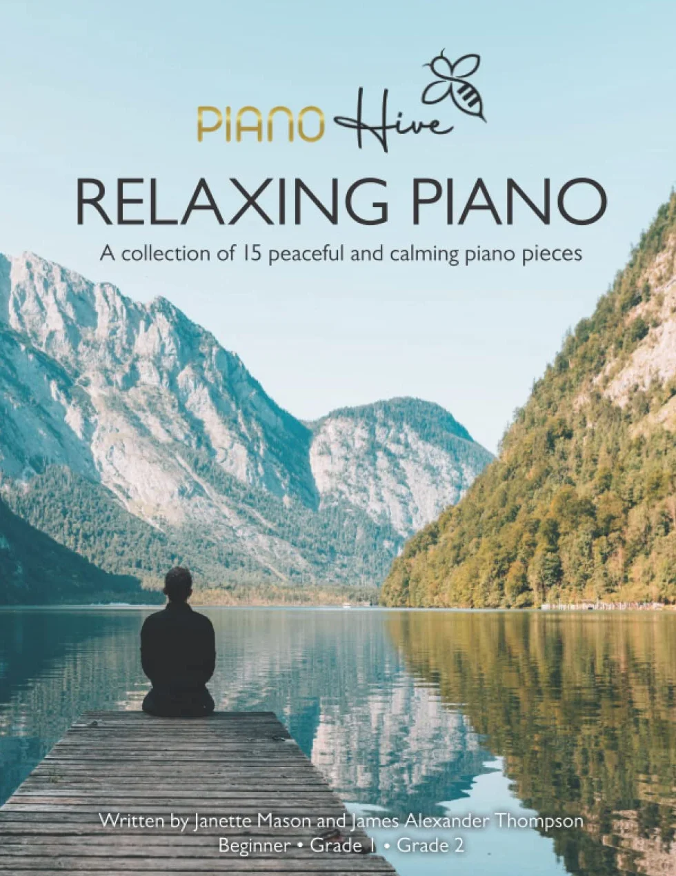 Relaxing Piano Book for Adults and Children: Beginner, Grade 1 & Grade 2 with Audio