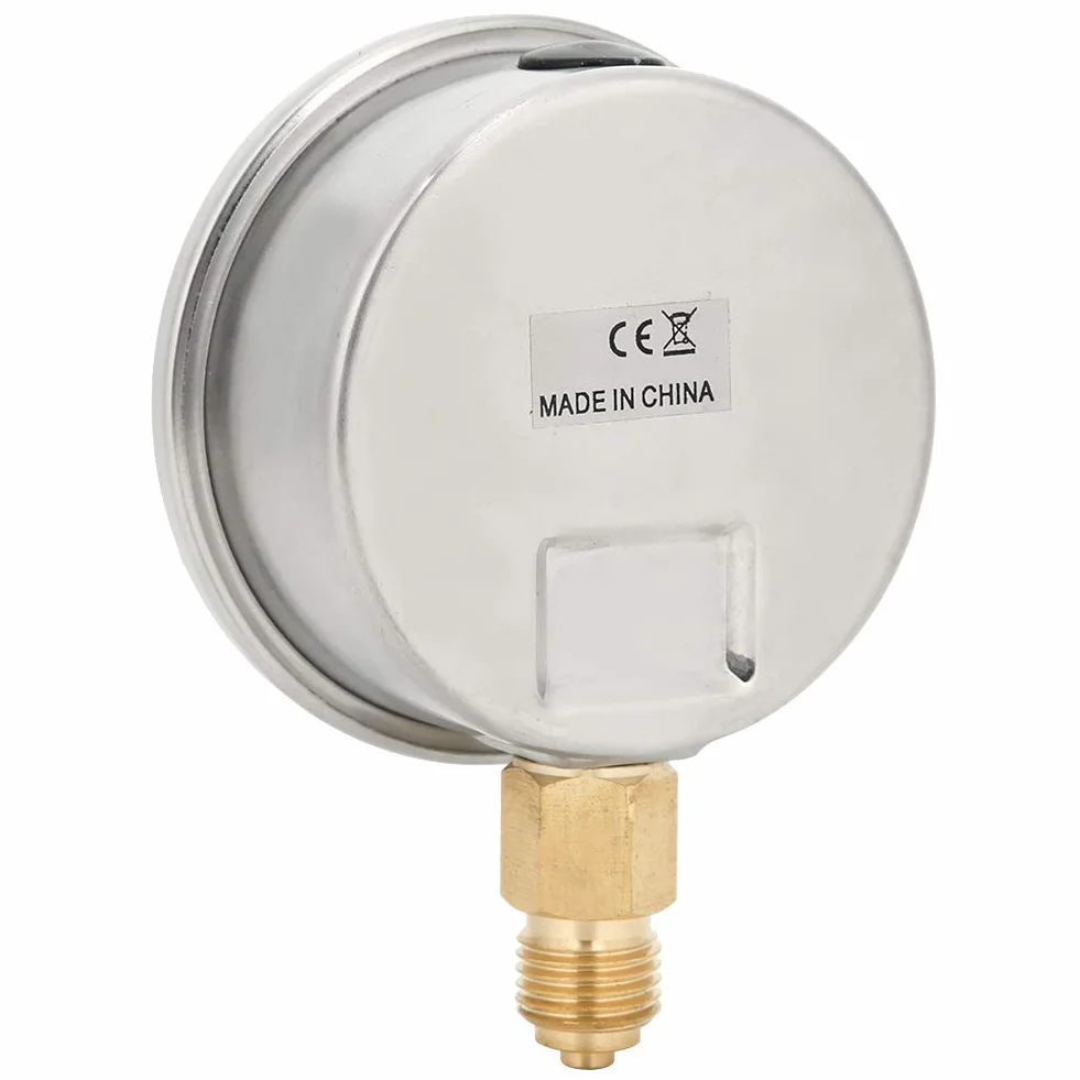 Oumefar TS-PGG604-20bar manometr wypełniony olejem mosiądz 1 / 4BSP Y60 Anti-Aging wysoka precyzja dla górnictwa o zakresie 0-20 bar, 0-300 psi dla przemysłu