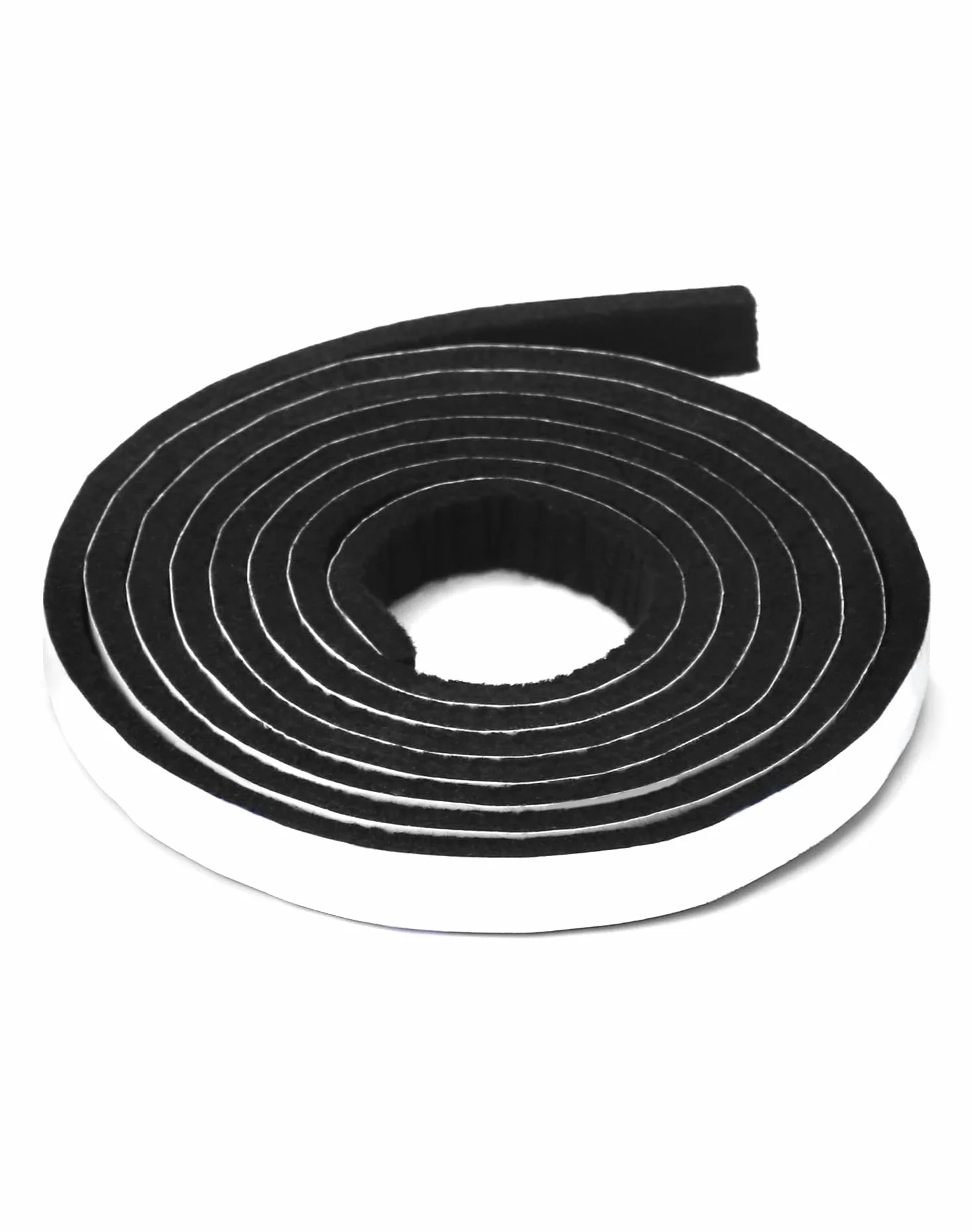 QWORK® 2 metr Samoprzylepna taśma filcowa - grubość 5 mm, szerokość 1,3 cm - czarne ślizgacze filcowe Rolki filcowe do ochrony podłóg i majsterkowania
