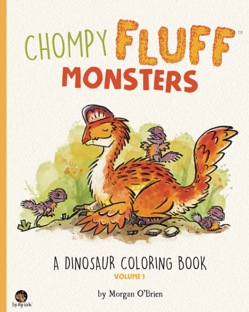Chompy Fluff Monsters: A Dinosaur Coloring Book - Volume 1