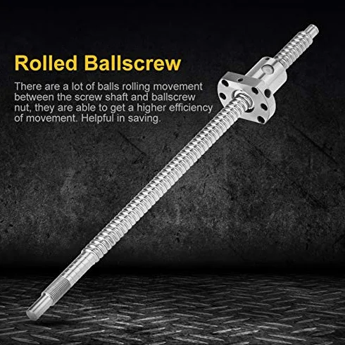 Ausla Śruba Kulowa SFU1204 300mm z Nakrętką Kulową Przeciwluzowa 12mm Skok 4mm do CNC